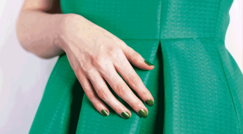 pairing manicure with fabrics